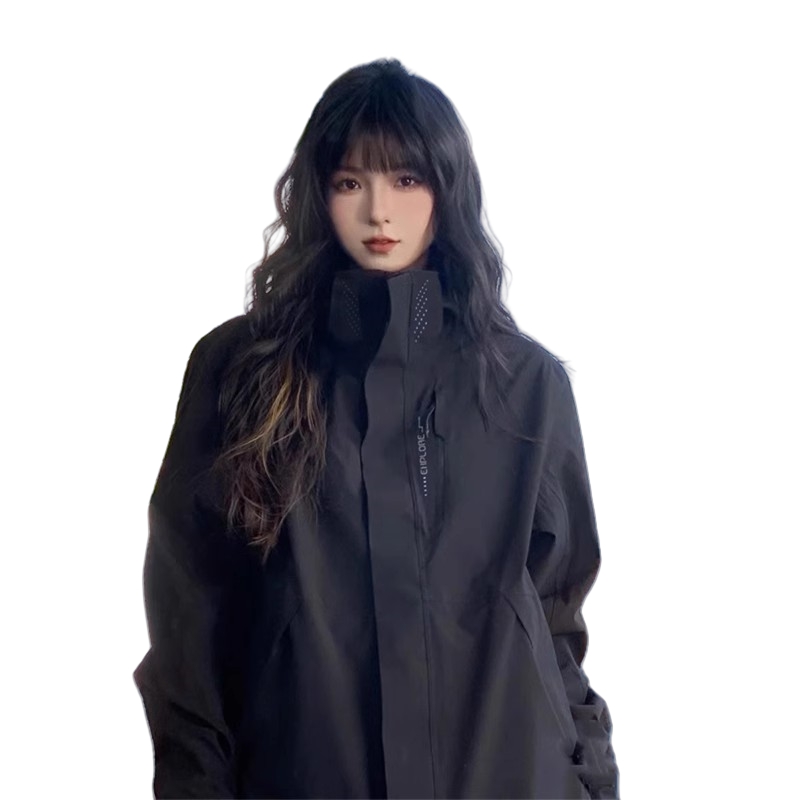 NASA联名冲锋衣男女户外进藏登山服外套可拆卸帽子防风防水夹克女 - 图3