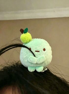 可爱三色圆子手玉粉圆蓝圆黄圆玩偶送好朋友礼物公仔发卡角落生物