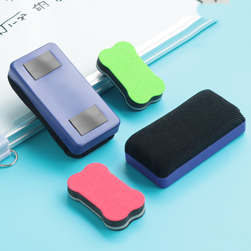 板擦A1pn0-绿粉笔擦可吸附磁性画板刷子无尘黑板刷绒布白板笔 - 图1