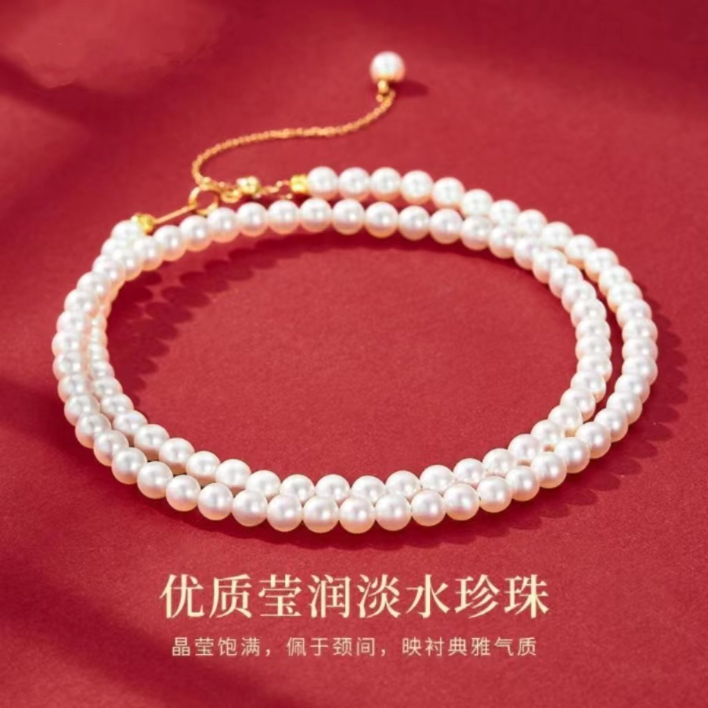 优质淡水无核珍珠项链baby锁骨链轻奢仙女链小米珠颈链送女友礼物 - 图2
