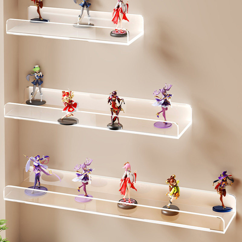盲盒展示架壁挂墙上萌粒手办模型摆件收纳架亚克力透明挂墙展示柜,淘宝优惠券,粉丝福利购,淘宝优惠卷
