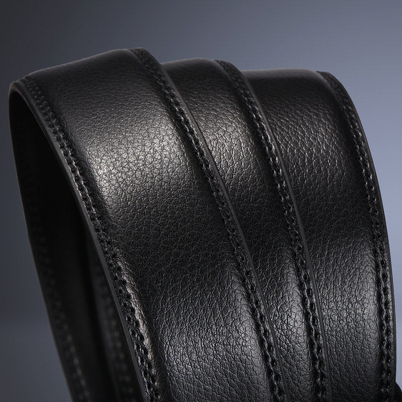 不带头腰带无头皮带带条自动扣男士无扣皮带带身商务3.5真皮腰带,淘宝优惠券,粉丝福利购,淘宝优惠卷