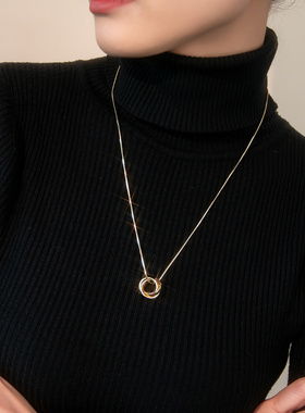 金色毛衣项链毛衣链轻奢高级感秋冬长款配饰女款大气高档吊坠挂件