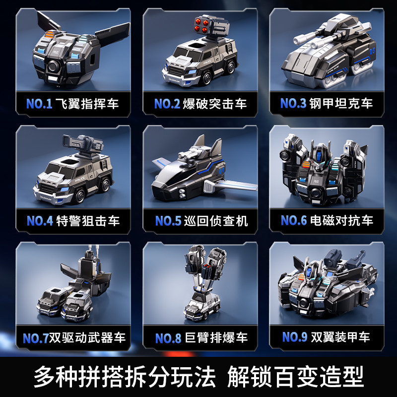 磁力拼接玩具儿童男孩益智拼装变形工程车金刚机器人生日礼物3岁6,淘宝优惠券,粉丝福利购,淘宝优惠卷