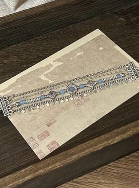 巫落 异域古风神秘感串珠流苏手链小众设计感复古精致苗疆配饰女