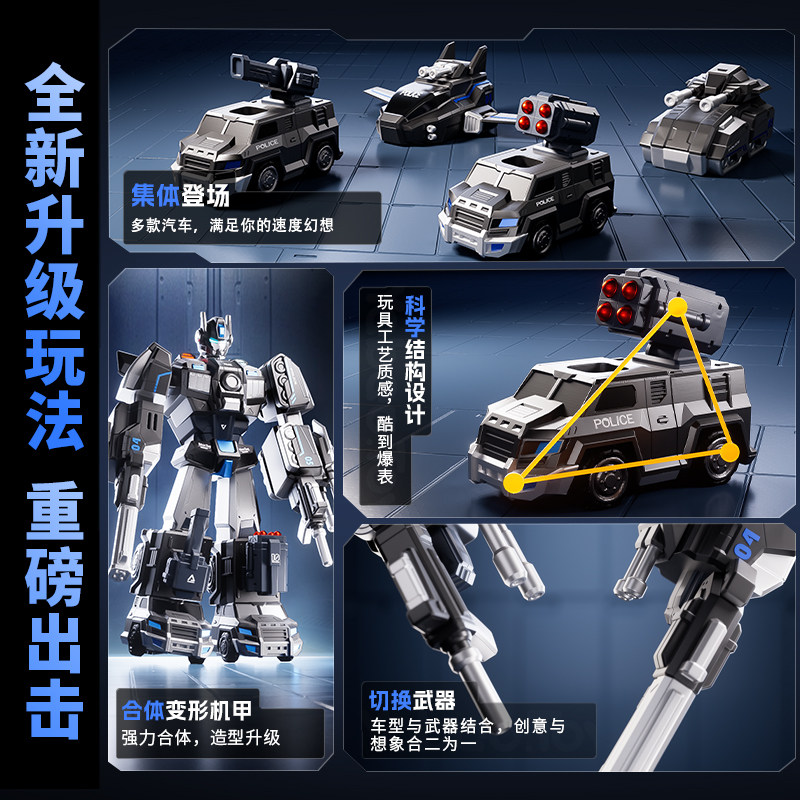 磁力拼接玩具儿童男孩益智拼装变形工程车金刚机器人生日礼物3岁6,淘宝优惠券,粉丝福利购,淘宝优惠卷