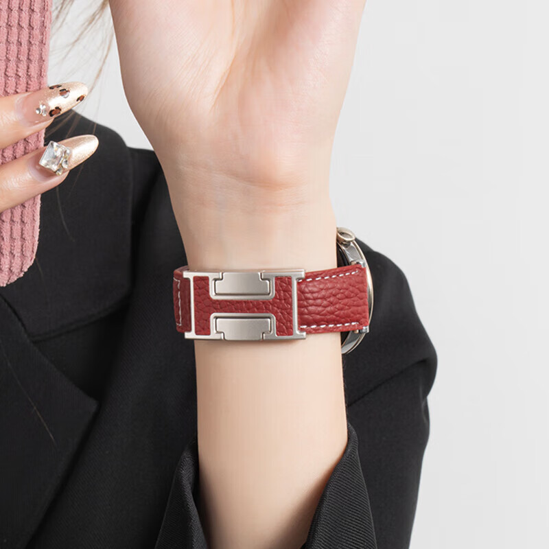 适用华为gt6手表gt5表带watchgt4女款watch4pro新款智能5腕表gt3女士2真皮高级感荣耀男款磁吸扣41 - 图2