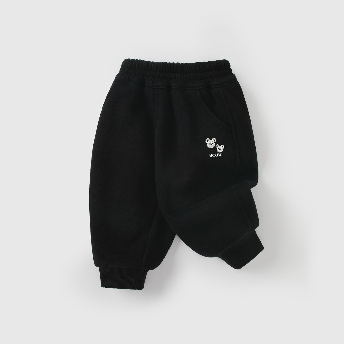 男宝宝裤子秋冬婴儿加绒加厚保暖休闲裤男童冬装卫裤长裤黑色洋气,淘宝优惠券,粉丝福利购,淘宝优惠卷