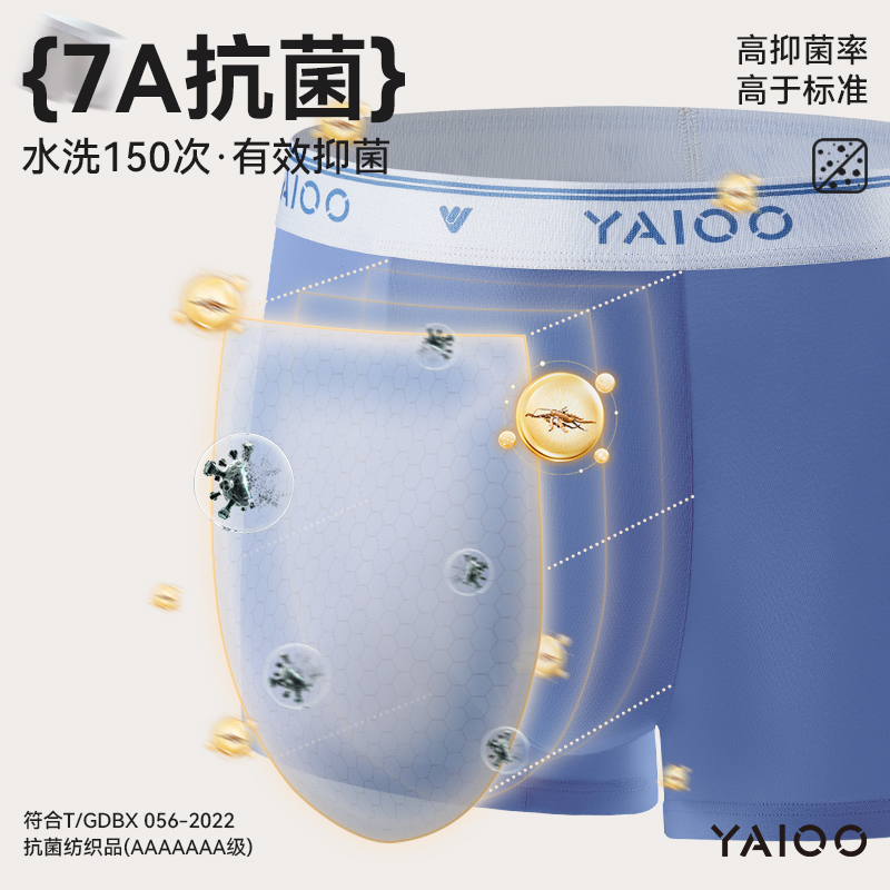 雅鹿男士纯棉内裤虫草抗菌内裆2025新款夏季薄款 多规格 - 图2