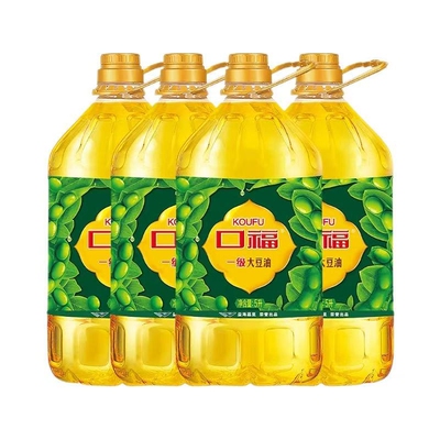 大豆油口福一级/精选/优选5L*4随机发桶餐饮摆摊煎炸炒菜家用食用