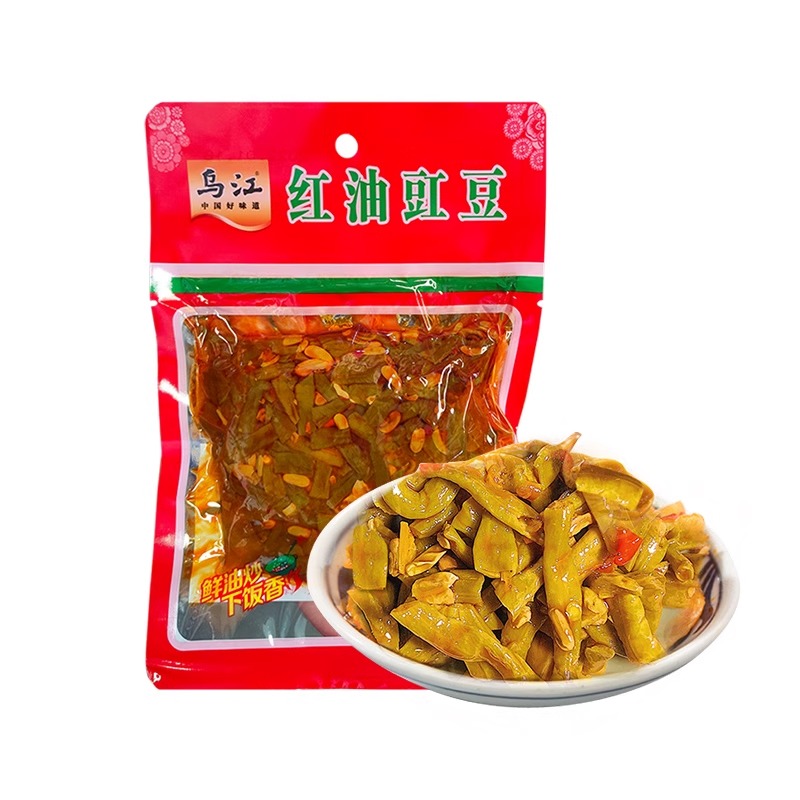 乌江红油豇豆120g下饭菜酸豆角配饭配粥佐餐开味小咸菜涪陵榨菜 - 图3