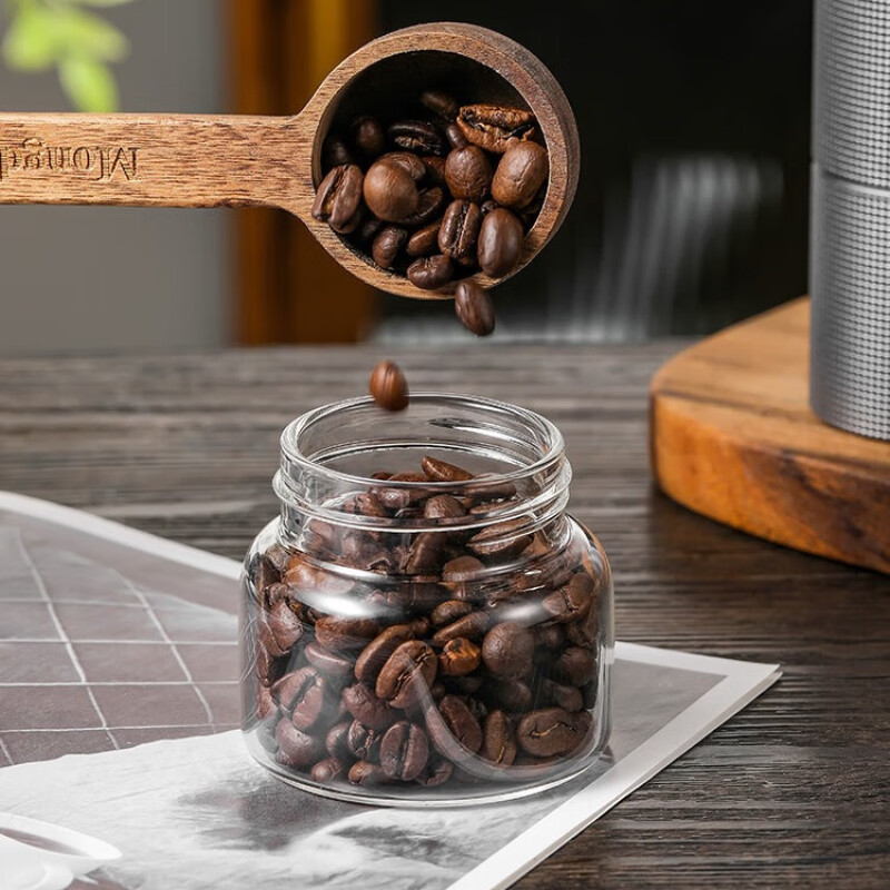 迷你咖啡豆玻璃罐咖啡粉密封罐储存罐食品级小号便携分装瓶茶叶罐 - 图1