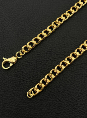 ODEK高级vintage22k金色镶钻十字架项链男女重工时尚吊坠男士