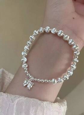 【幂琳】猫眼圆珠手链女手工串珠简约素圈手串清新款2026年送妈妈