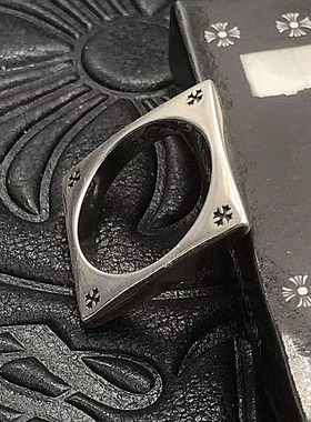 ODEK复古联名KT四方形戒指男女礼物小众欧美个性指环气质叠戴