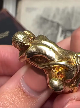 “行动中”vintage法国情侣中古戒指艺术小众创意独特个性食指戒