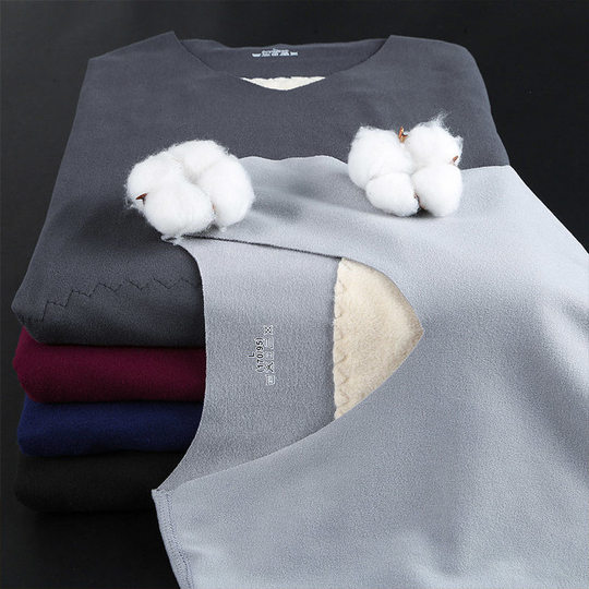 男士保暖背心德绒男款加绒加厚女士无痕发热内衣女款马甲秋衣冬季