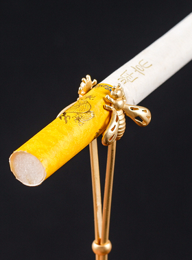 粗中细烟三用戒指烟托支架指环夹烟器小蜜蜂男女士烟嘴配件烟具