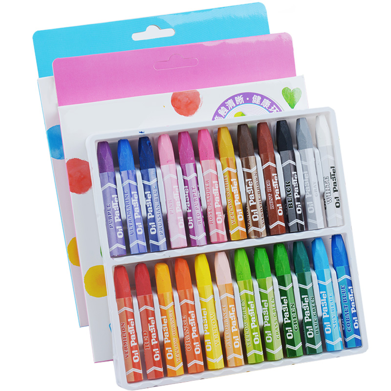 不脏手儿童蜡笔专用婴幼儿宝宝画笔不沾手粘手可水洗安全无毒24色12色盒装 - 图3
