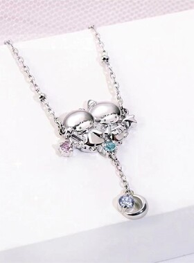 KikiLala星燦系列—双星仙子星燦诞生石项链小众幸运双子星锁骨链