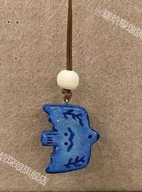 小鸟小红书同款项链挂绳百搭蓝色