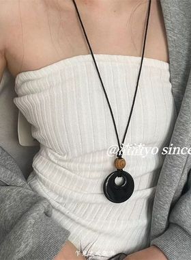 2025新款爆款不规则吊坠长款项链女小众高级感气质锁骨链颈链配饰