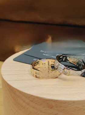 高版本新款冰块ice戒指女镀18k小众设计高级感送女友圣诞新年礼物