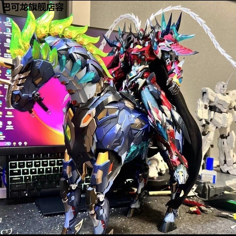 Compatible with LEGO Gundam assembly deformation motor core Lu Bu Bai Xueji mecha model boy toy blind box building blocks