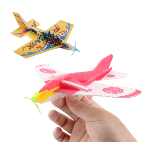【玩具场】大号魔术回旋飞机泡沫纸飞机模型拼装创意儿童玩具玩