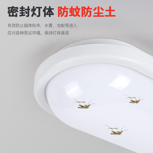 LED防潮灯防爆防水灯厨卫浴室壁灯卫生间阳台仓库厂房户外吸顶灯 - 图1