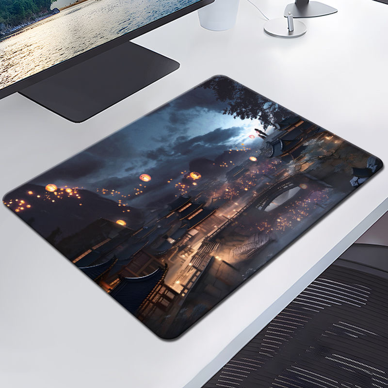 鼠标垫小号可爱女超大加厚二次元男电竞游戏办公书桌垫子环保橡胶 - 图0