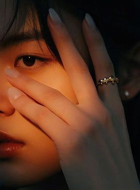 精致朋克戒指指环男女哥特个性情侣对戒潮誓约开口可调节小众设计