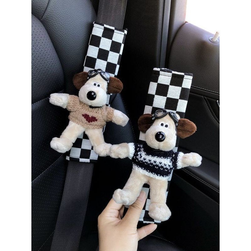 掌门狗卡通汽车安全带护肩套可爱安全带套保护套车内女装饰用品,淘宝优惠券,粉丝福利购,淘宝优惠卷
