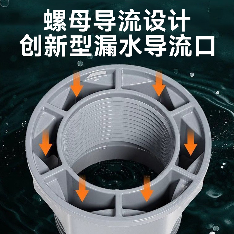全套防臭面盆下水器洗手盆下水管卫生间陶瓷横排配件墙排排水侧排 - 图1