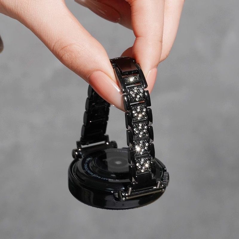 适用华为GT5表带gt4女款手表watch4/3pro新款满钻金属GT3腕表镶钻保护壳41mm女士手链高级感gt2女式轻奢创意 - 图3