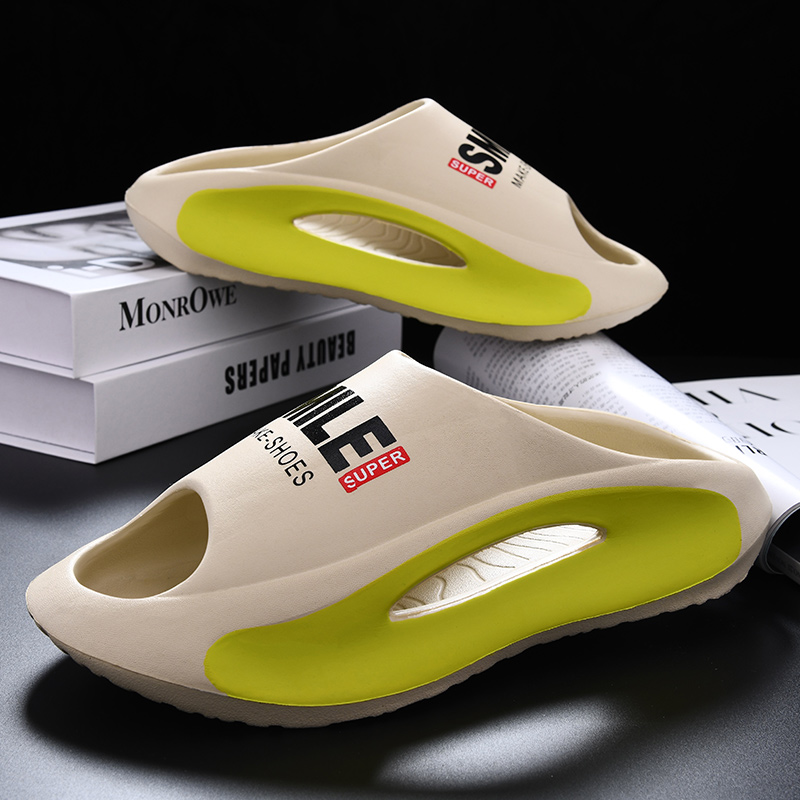 椰子拖鞋男踩屎感潮牌夏季外穿时尚休闲运动厚底防滑耐磨男士凉拖 - 图0