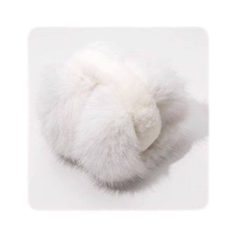 冬季新款白色兔毛耳罩女毛茸茸可爱学生骑车保暖防寒耳套防冻KS型