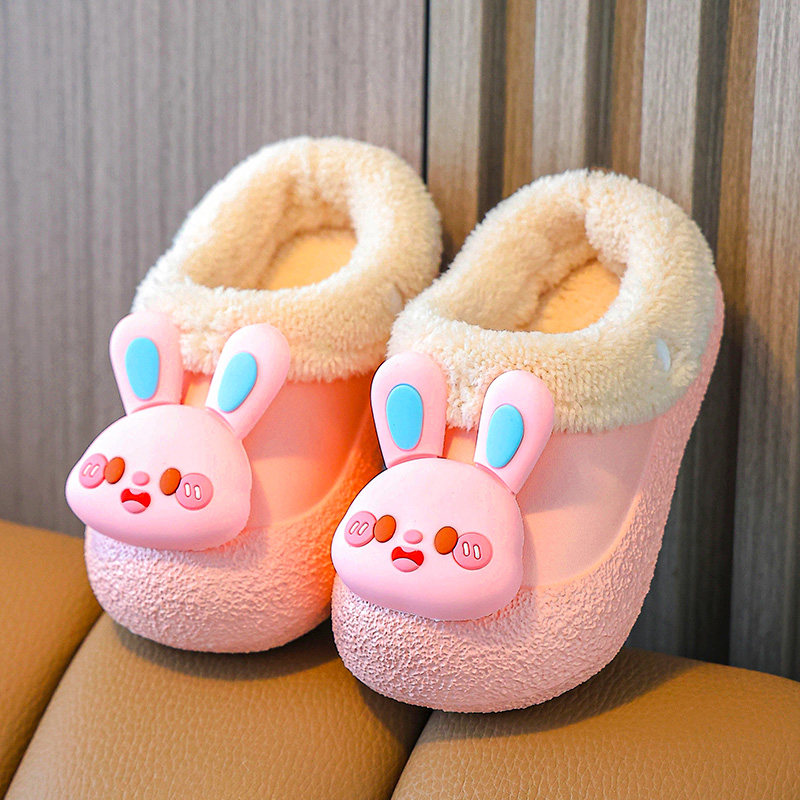 儿童棉拖鞋女童秋冬季室内男童居家防水宝宝毛绒保暖防滑棉鞋卡通,淘宝优惠券,粉丝福利购,淘宝优惠卷