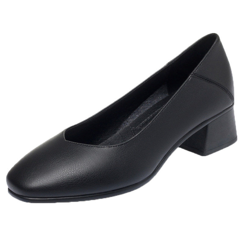 他她女孩软底空姐粗跟方头工作鞋女黑色工装通勤职业女士皮鞋单鞋,淘宝优惠券,粉丝福利购,淘宝优惠卷