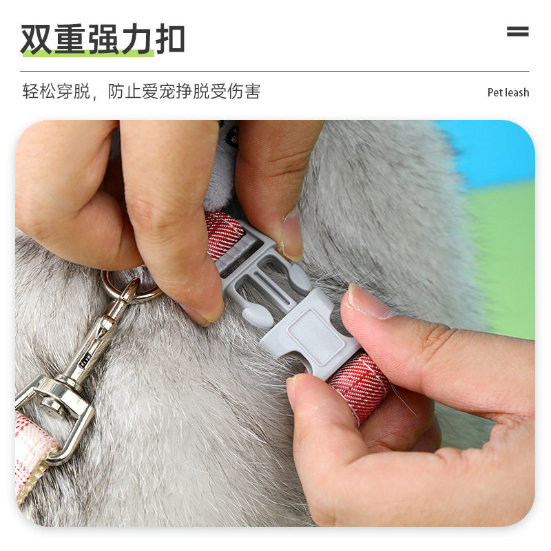 宠物牵引绳可爱兔猫咪牵引绳遛猫绳防挣脱可调节胸背兔子出行,淘宝优惠券,粉丝福利购,淘宝优惠卷