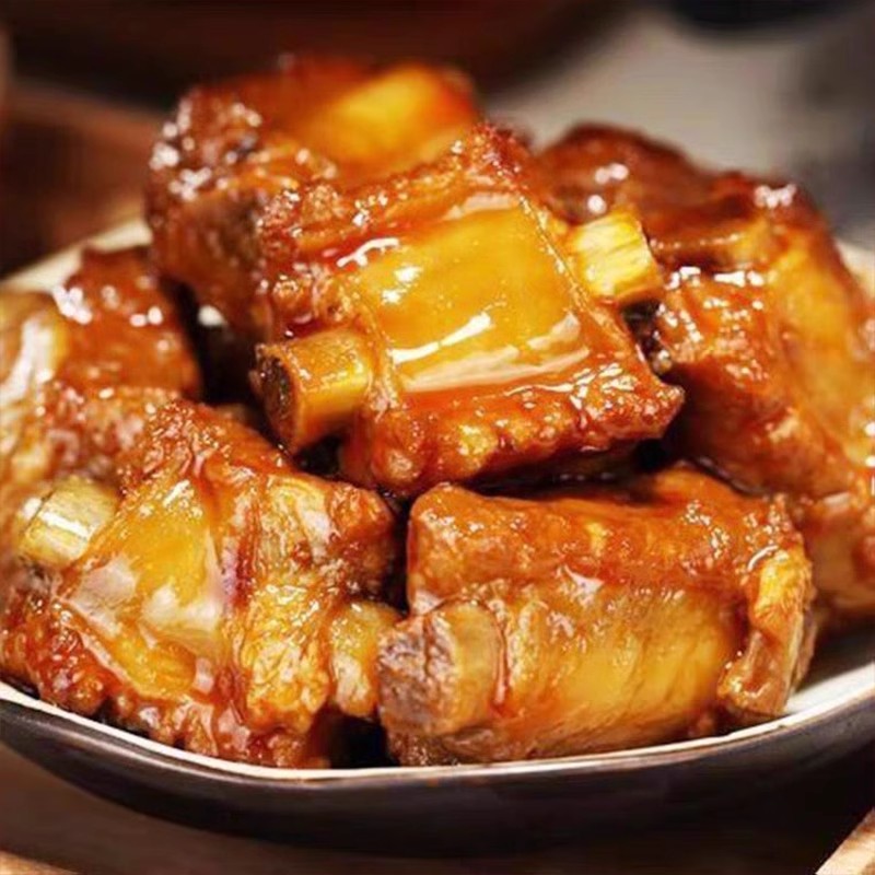 红烧酱排骨酱汁红烧肉开袋即食红烧肋排熟食猪小排休闲解馋下酒菜 - 图1