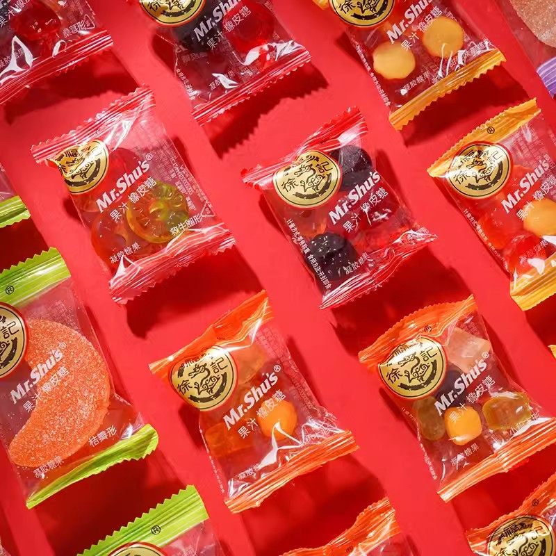 徐福记橡皮糖小熊水果汁桔橘瓣qq软糖混合年货结婚喜糖果儿童零食,淘宝优惠券,粉丝福利购,淘宝优惠卷