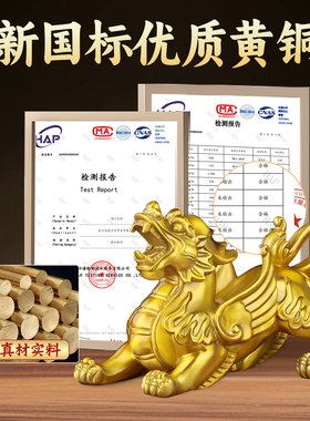 霸王貔貅摆件纯铜客厅家居装饰