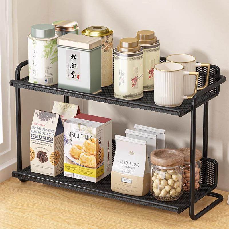 餐桌收纳神器桌面置物架零食架子双层杯架水杯饭桌台面厨房餐边柜,淘宝优惠券,粉丝福利购,淘宝优惠卷