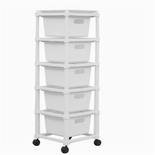 小推车置物架免安装可折叠多层夹缝收纳带轮移动抽屉式厨房置物架 - 图3