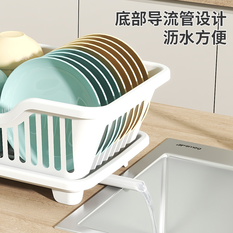 沥水碗盘架厨房碗碟沥水架水槽餐具置物架家用台面碗筷收纳盒新款 - 图0