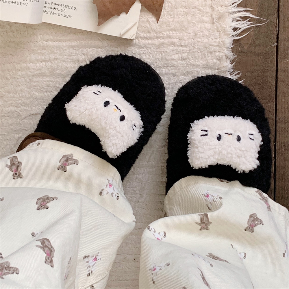 细细条保暖冬季外穿可爱小猫咪豆豆鞋女百搭休闲毛毛单鞋防滑平底,淘宝优惠券,粉丝福利购,淘宝优惠卷