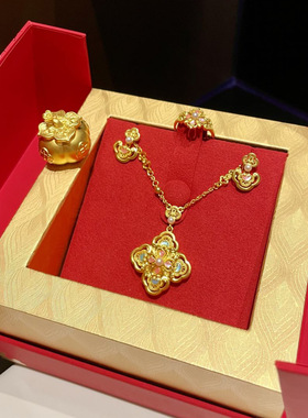 宫廷风珐琅金色戒指女时尚轻奢国风国潮小众设计指环婚礼刻字