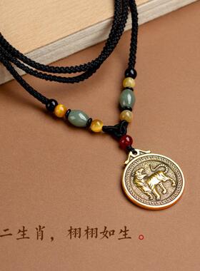 十二生肖复古项链长款吊坠民族风本命年毛衣大日如来属兔龙如意