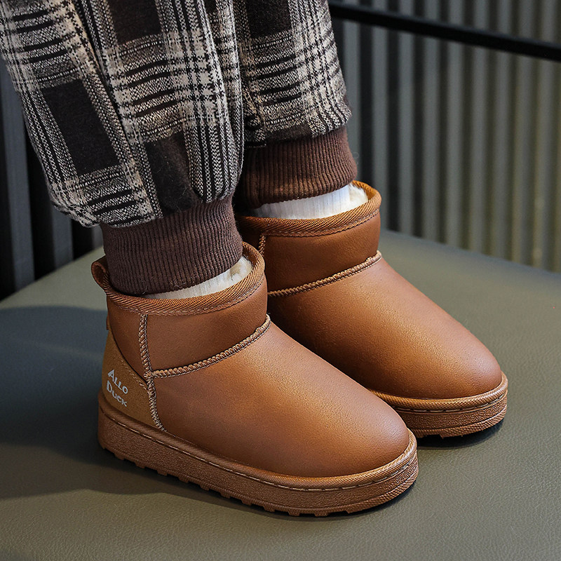 冬季儿童雪地靴防水男女童回力短靴子宝宝加绒保暖棉鞋小孩防滑靴,淘宝优惠券,粉丝福利购,淘宝优惠卷